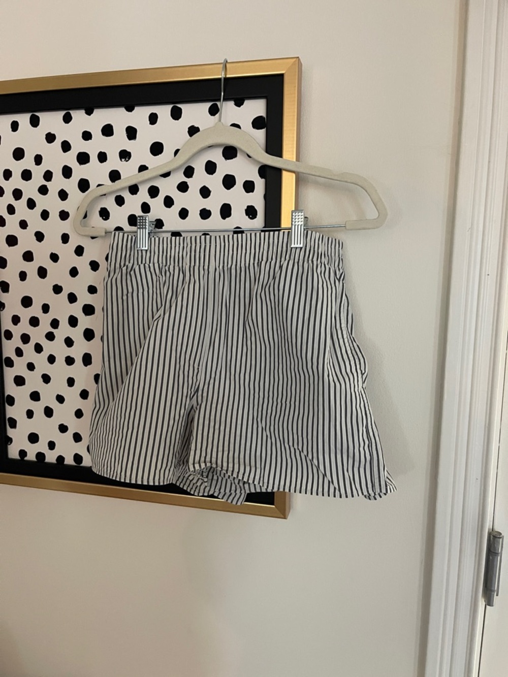 Aritzia poplin boxer shorts striped